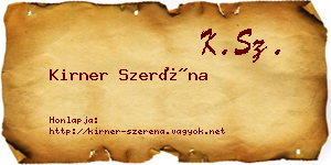 Kirner Szeréna névjegykártya